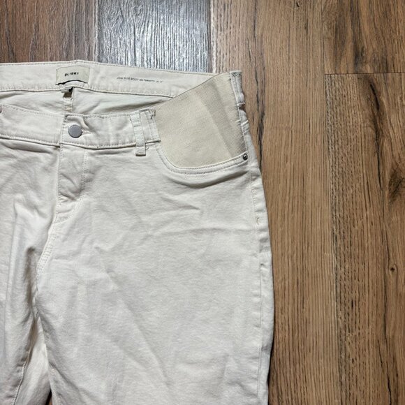 DL1961 Joni Slim Boot Maternity Jeans Women's Size 32 in Ivory - Picture 3 of 9